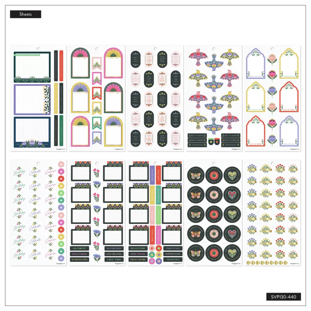 Me & My Big Ideas Folk & Flora carnet stickers 691