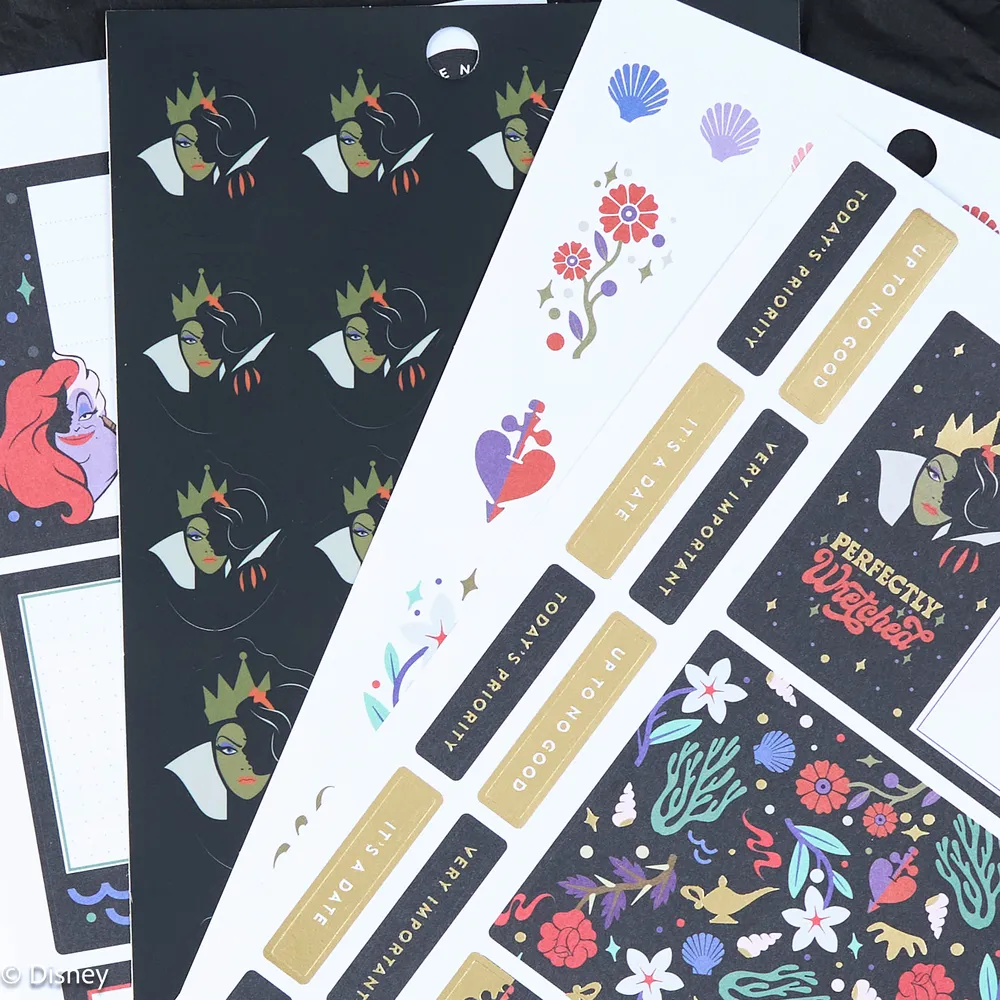 Happy Planner Disney Good vs Evil stickers Classic 30 feuilles