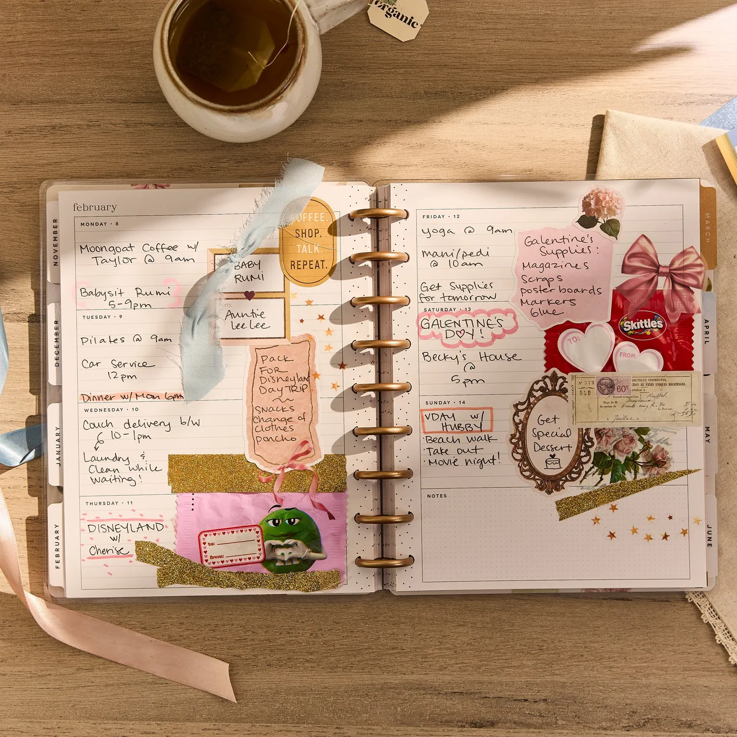 Happy Planner Crafted Collage agenda Classic horizontal 18 mois