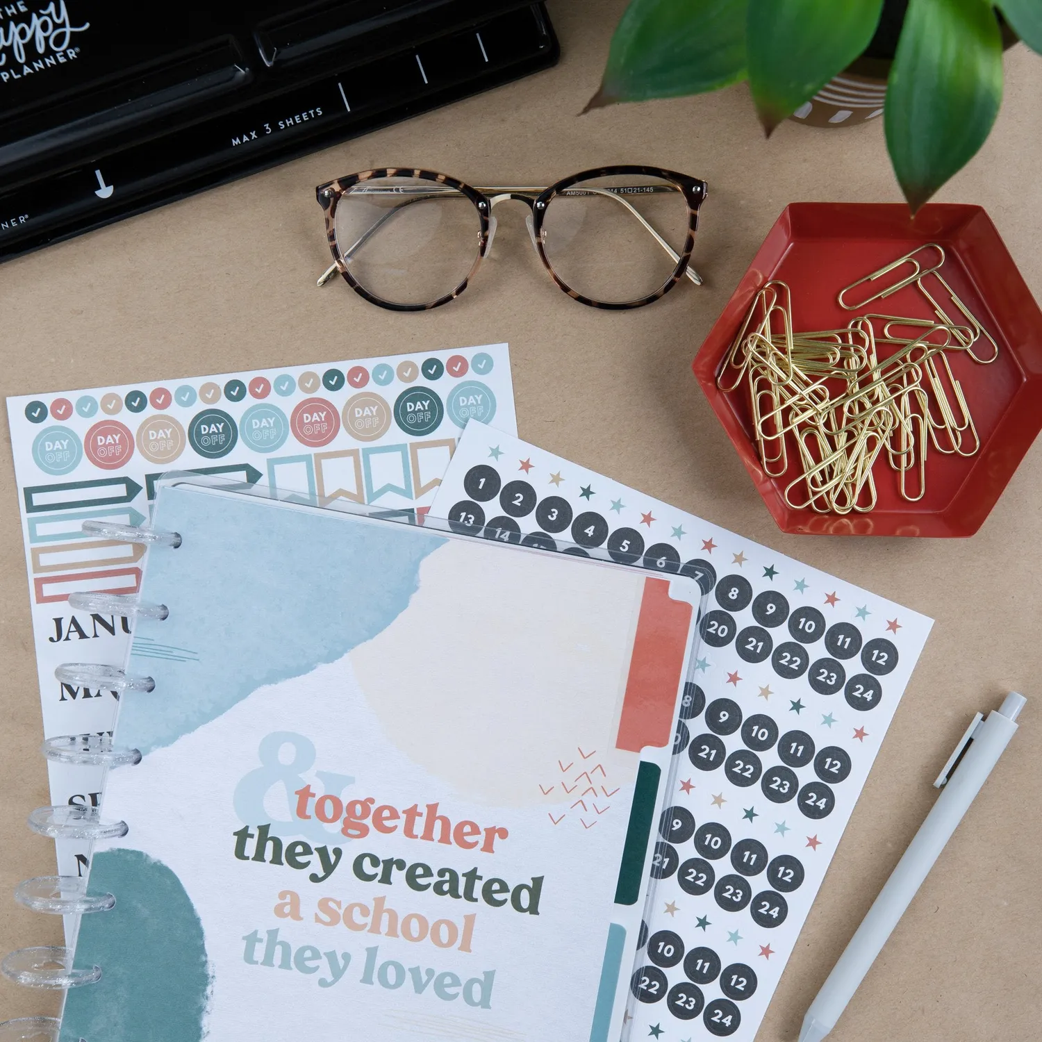 Happy Planner Homeschool recharge Classic école maison