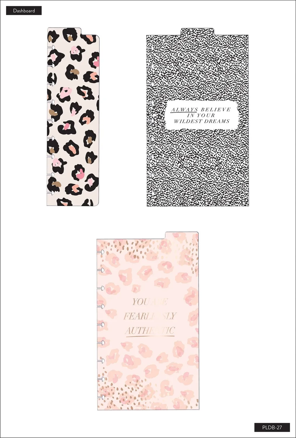 Happy Planner Everyday Leopard intercalaires Classic lot 3