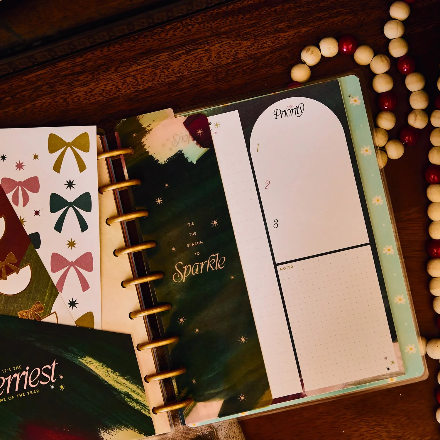 Happy Planner Holiday Charm Classic pack accessoires Noël 24 pièces