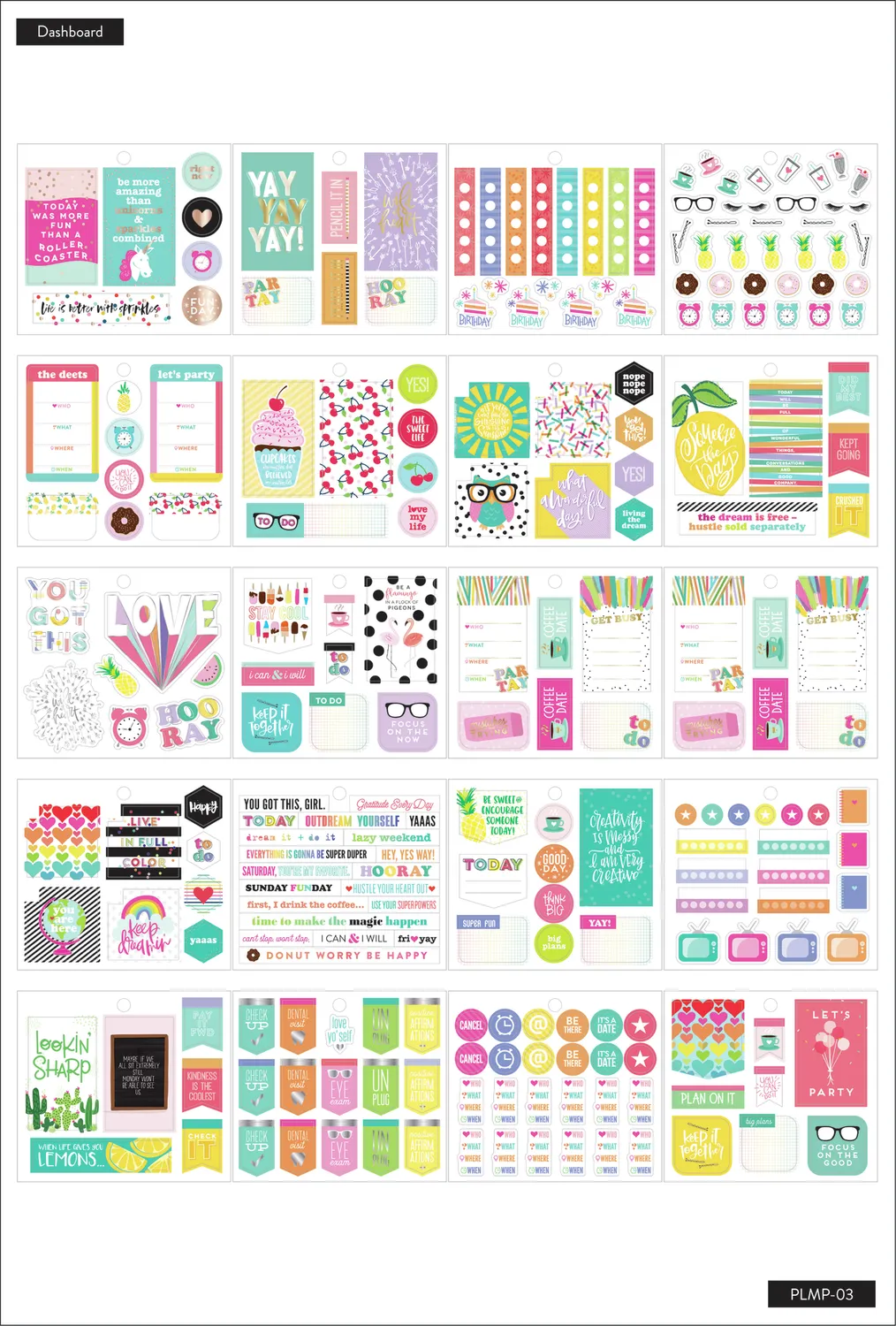 Me & my big ideas Happy Planner Super Fun stickers multipack 311 pièces