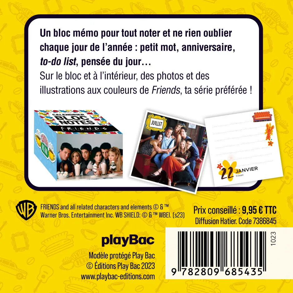 Friends Calendrier bloc notes mémo photos série