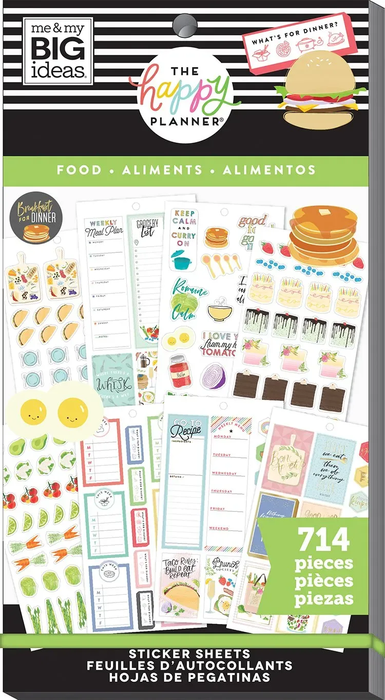 Happy Planner Value Pack stickers Yum Classic 714 pièces