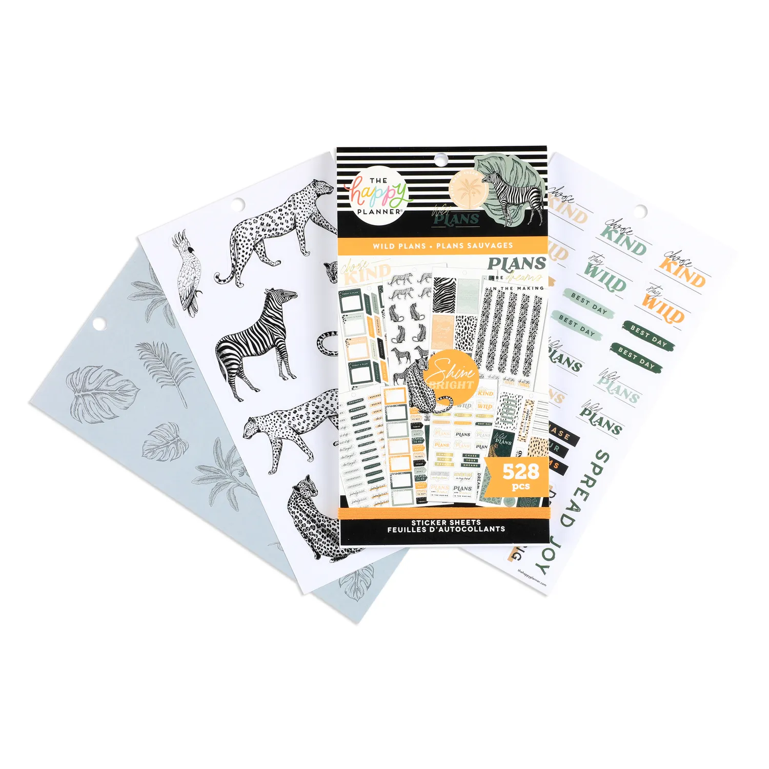 Happy Planner Wild Plans pack carnet Classic + stickers jungle