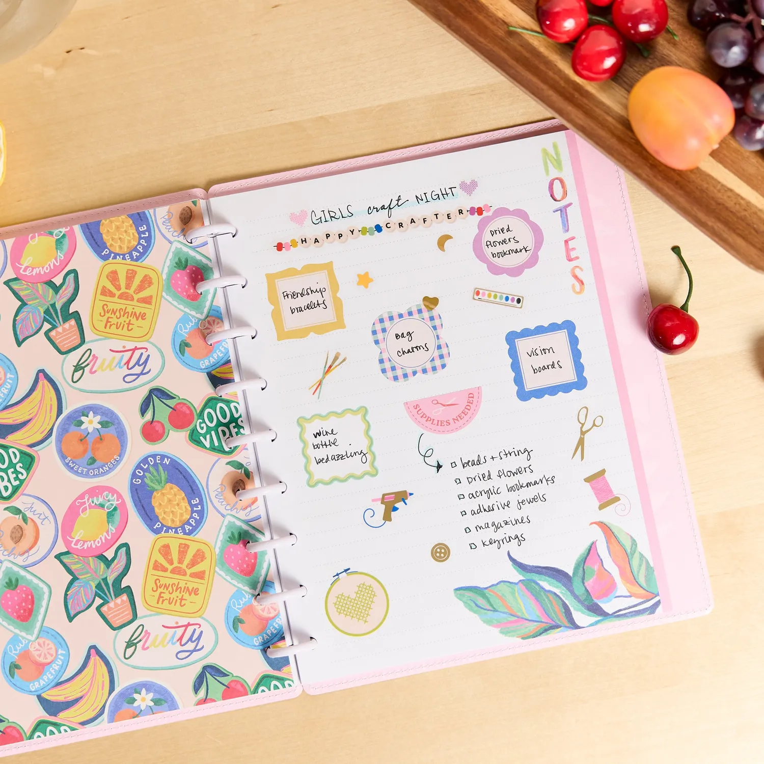 Happy Planner Sunshine Splash carnet pointillé ligné Classic 60 feuilles