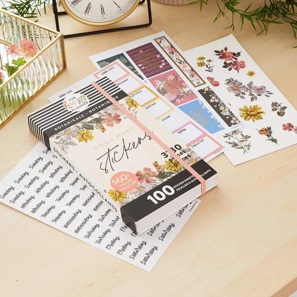 Happy Planner Flowers Notes méga stickers 3130 fleurs