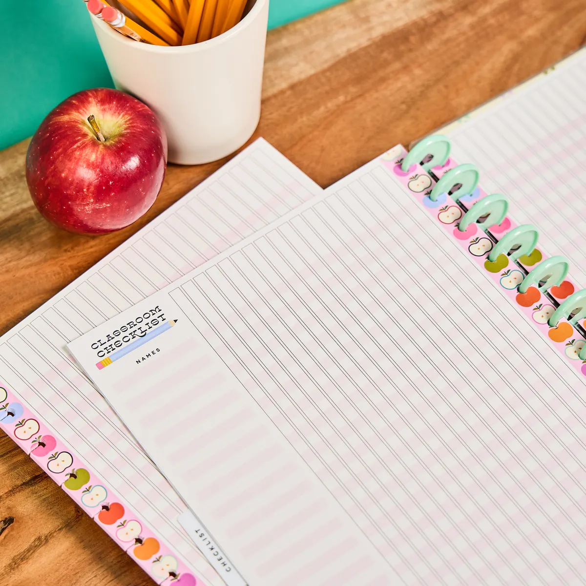 Happy Planner Mod Teacher Big feuilles checklist 40 à anneaux