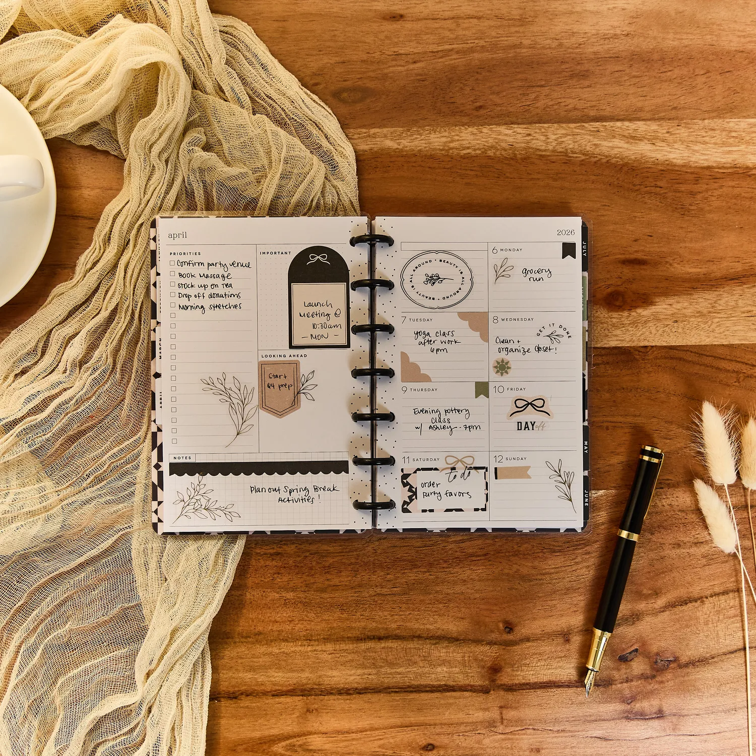 Happy Planner Heritage Charm Mini agenda dashboard 2026