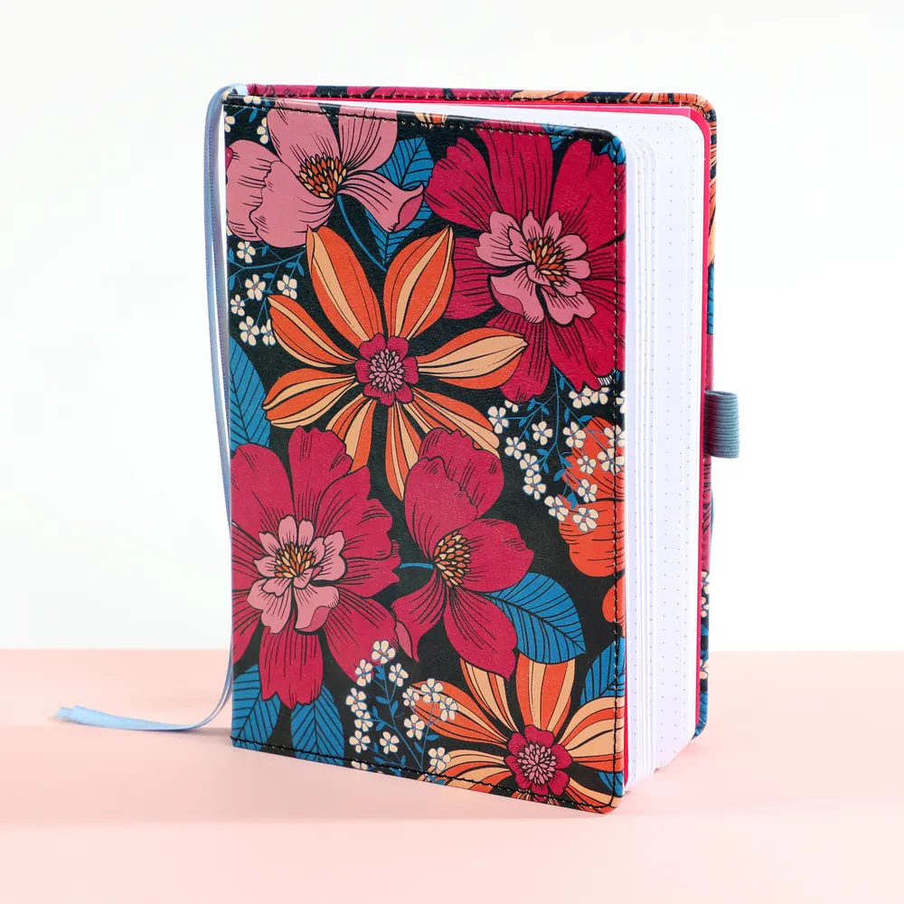 Happy Planner Retro Blooms journal pointillé 80 feuilles 160g