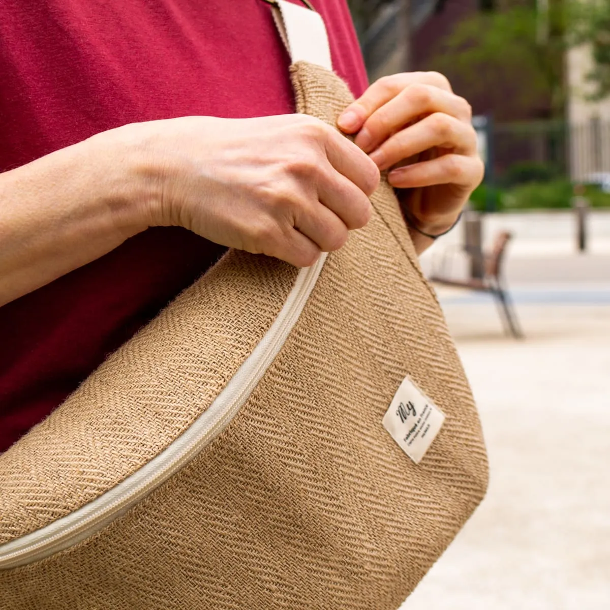 My365 Le sac banane XL en toile de jute