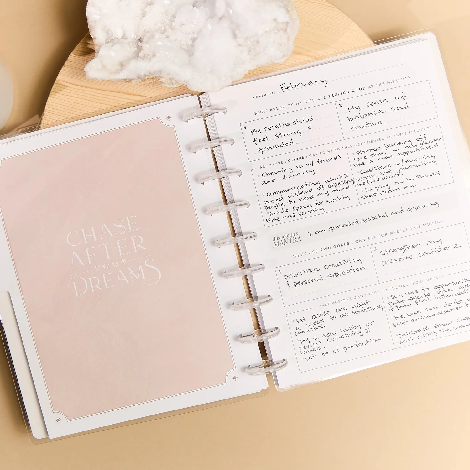 Happy Planner Manifest journal guidé classic 80 feuilles intention