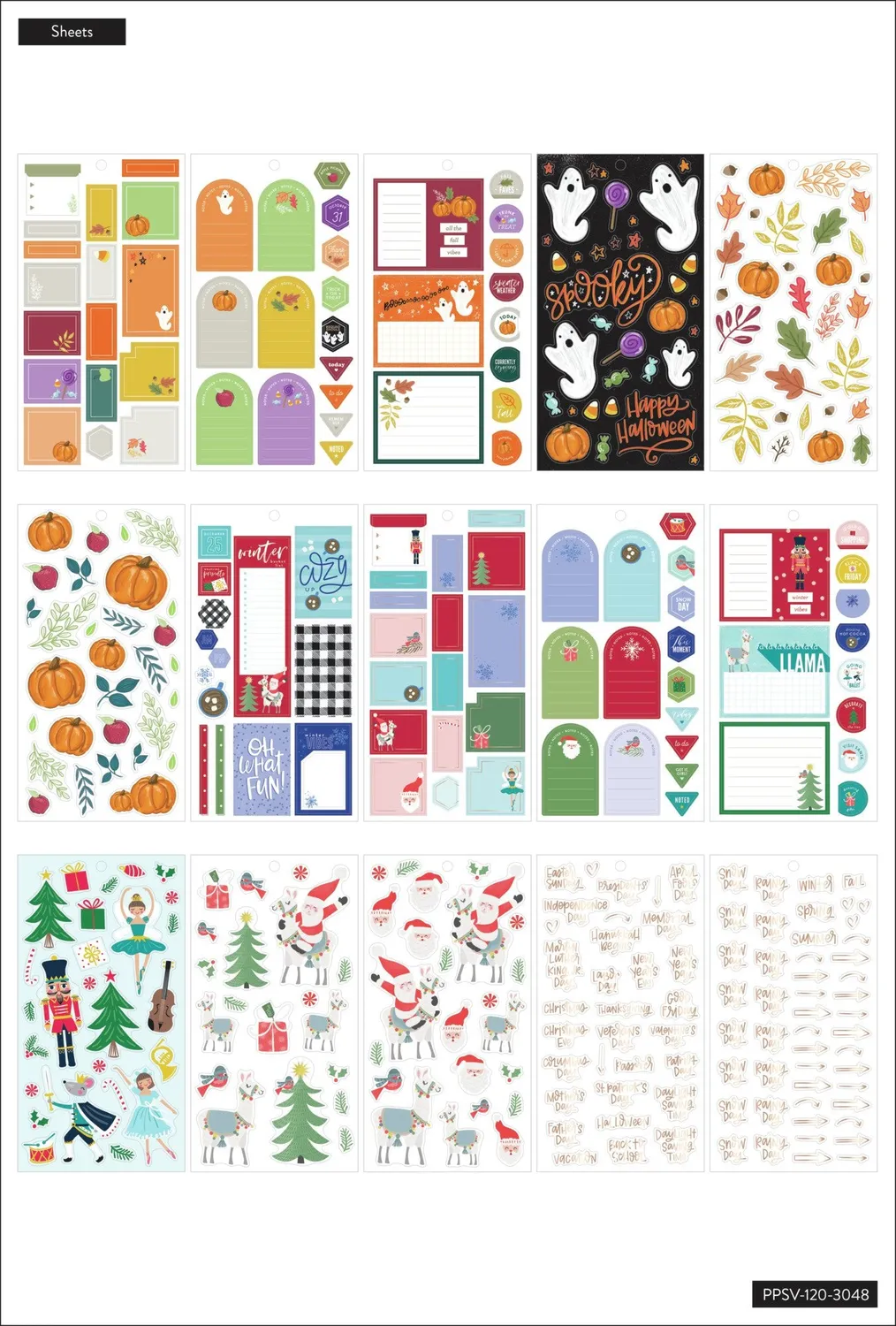 Happy Planner Happy Year stickers 30 feuilles 642 pièces organisation