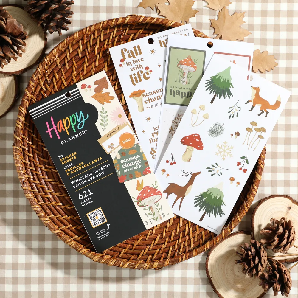 Happy Planner Woodland Seasons Big stickers 621 autocollants saisons