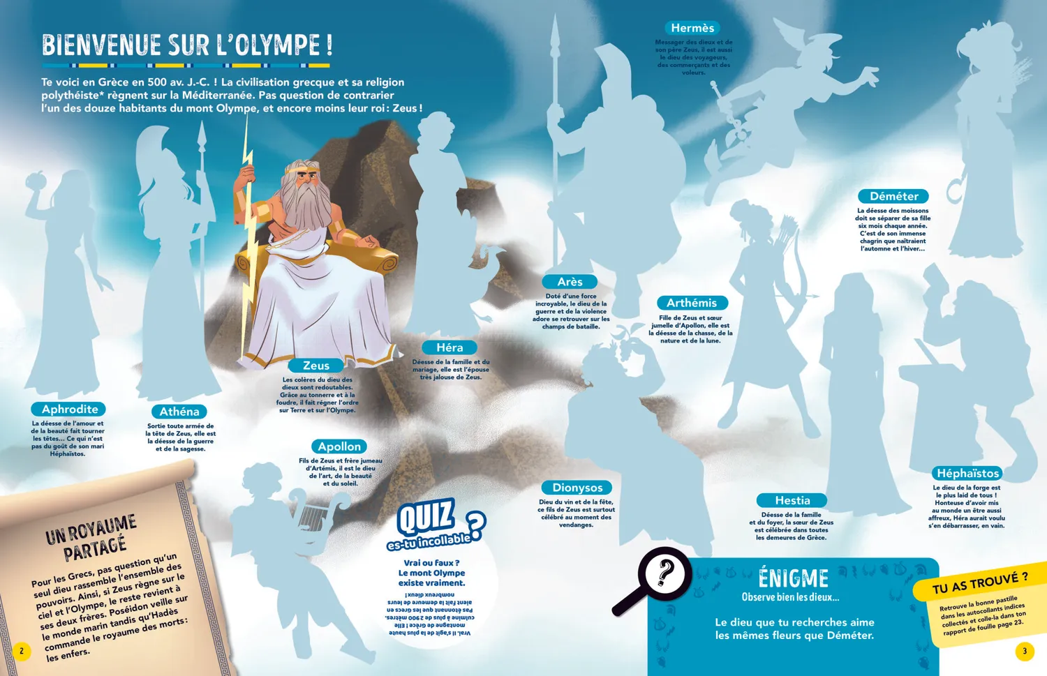 Frigobloc Les Incollables Mission Mythologie énigmes 250 stickers