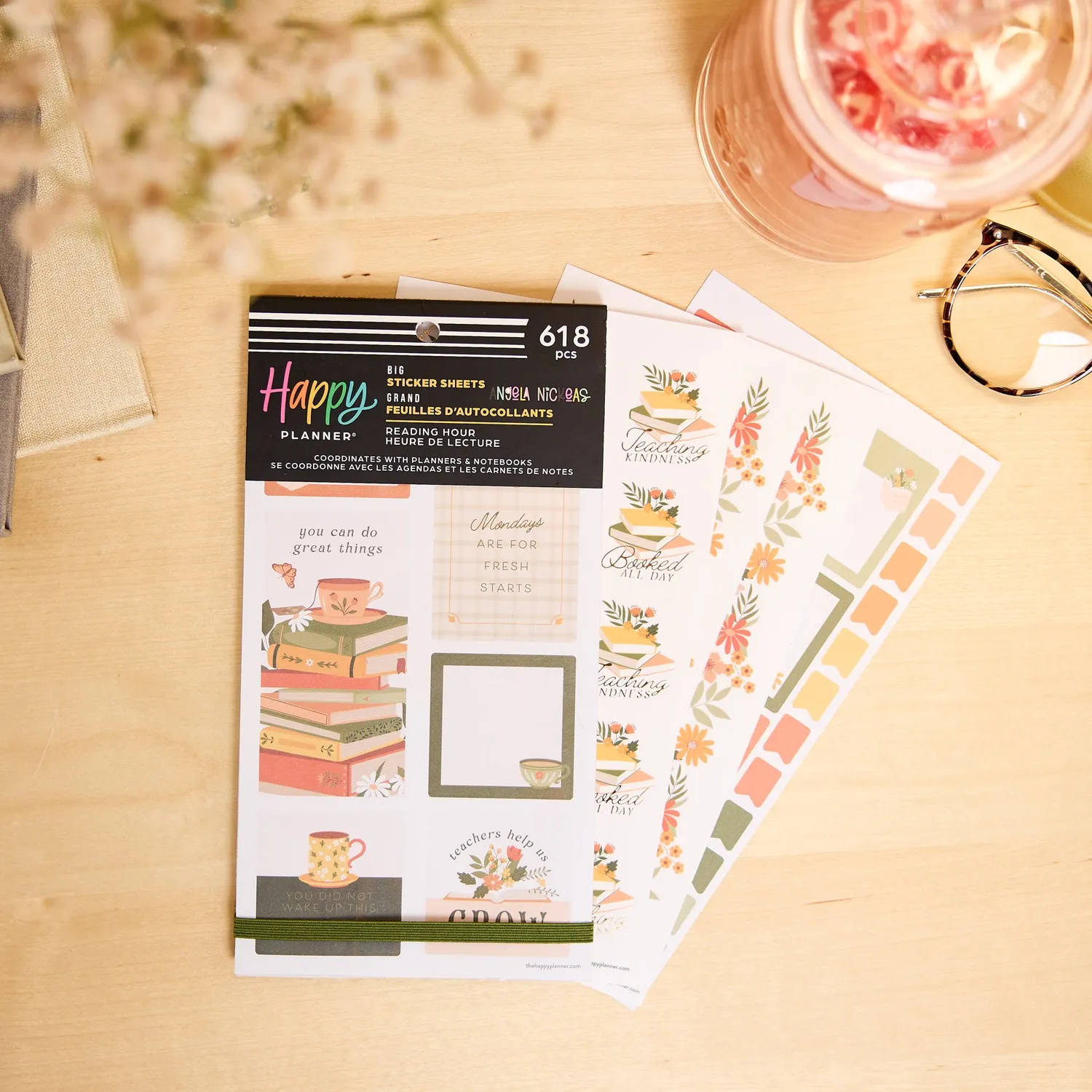 Happy Planner Reading Hour Teacher stickers Big