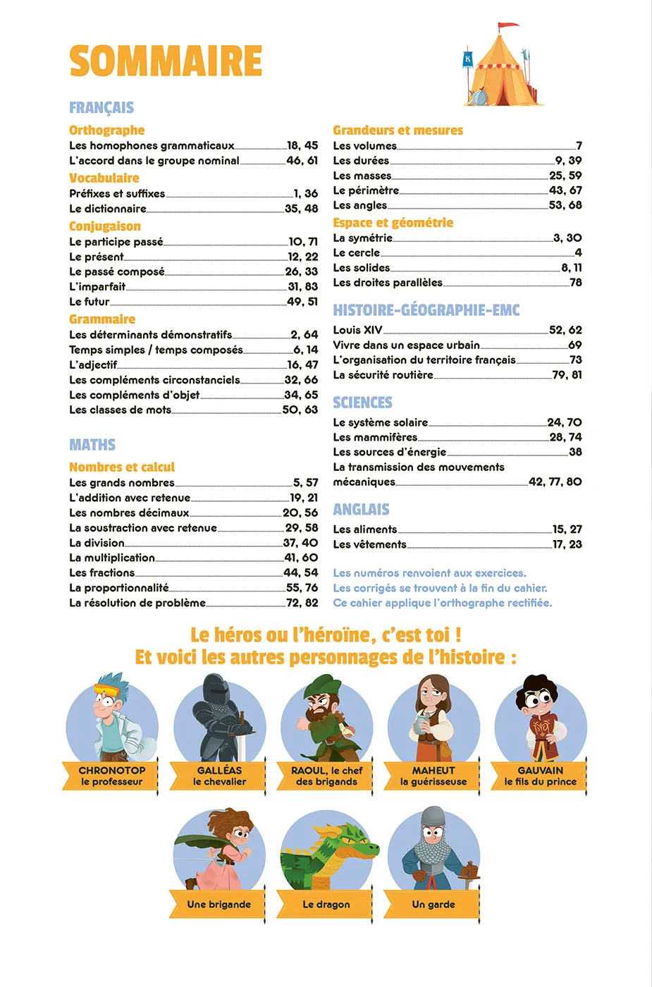 Les Incollables Héros cahier de vacances CM1-CM2 2026 9-10 ans