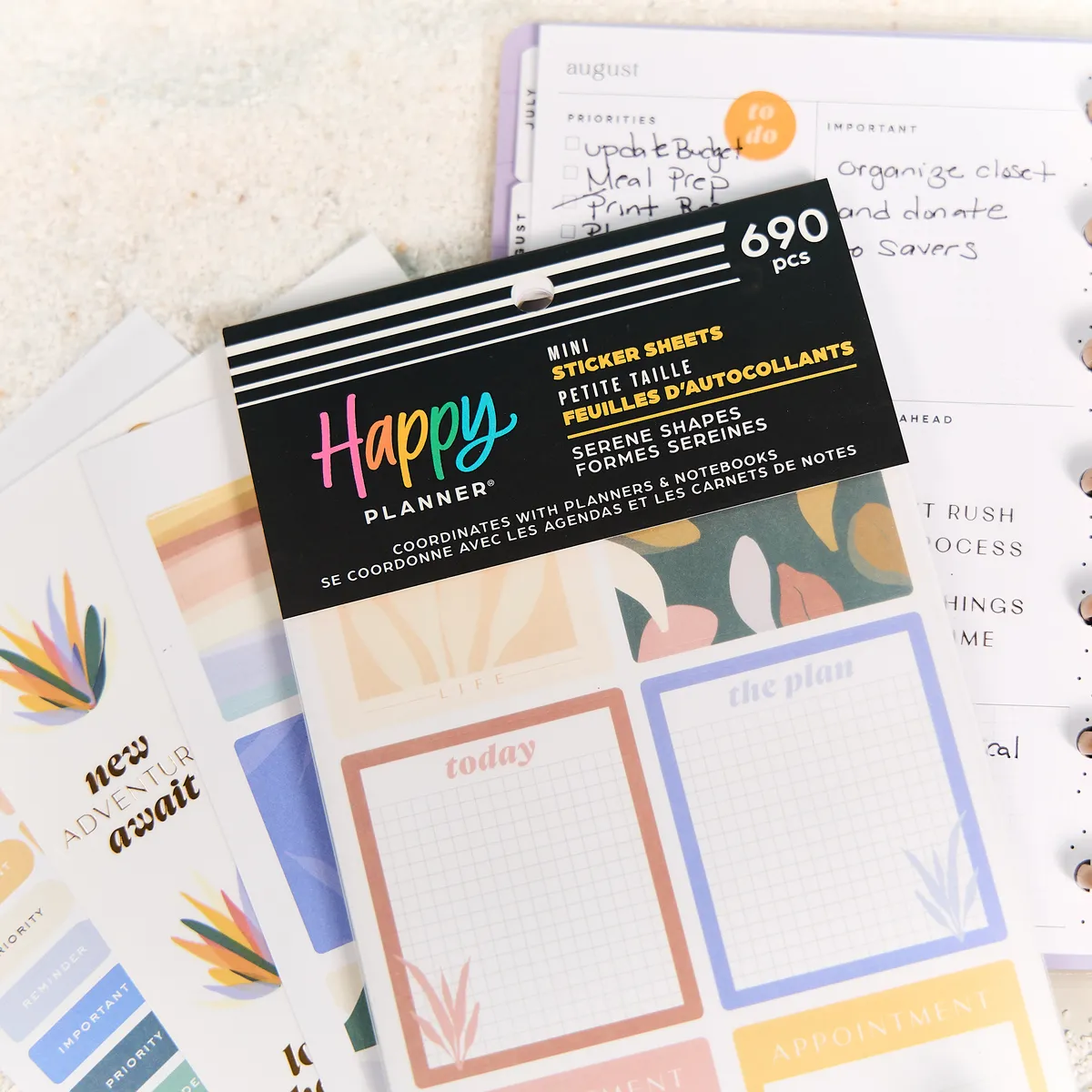 Me & my big ideas Happy Stickers Serene Shapes stickers Mini 690 pièces