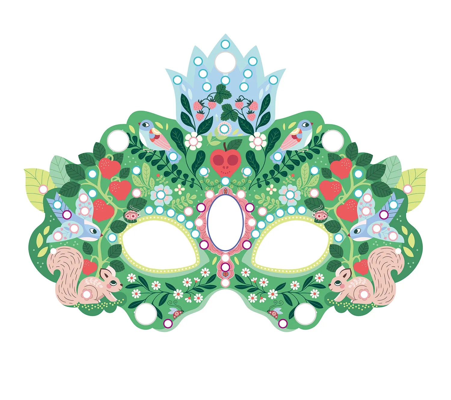 Frigobloc Princesses de contes masque strass 5 masques