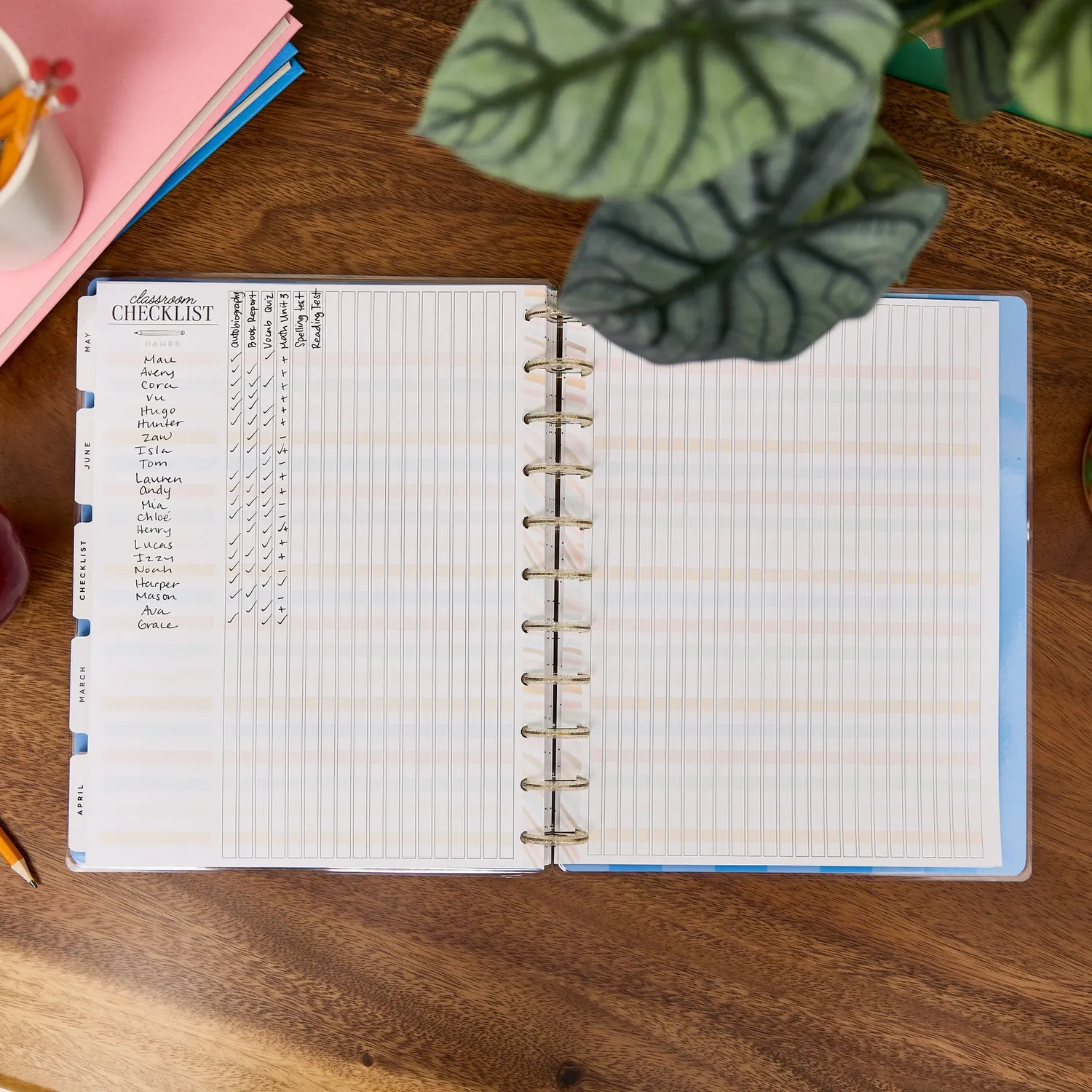 Happy Planner Pastel Poetry Big papier checklist 40 feuilles