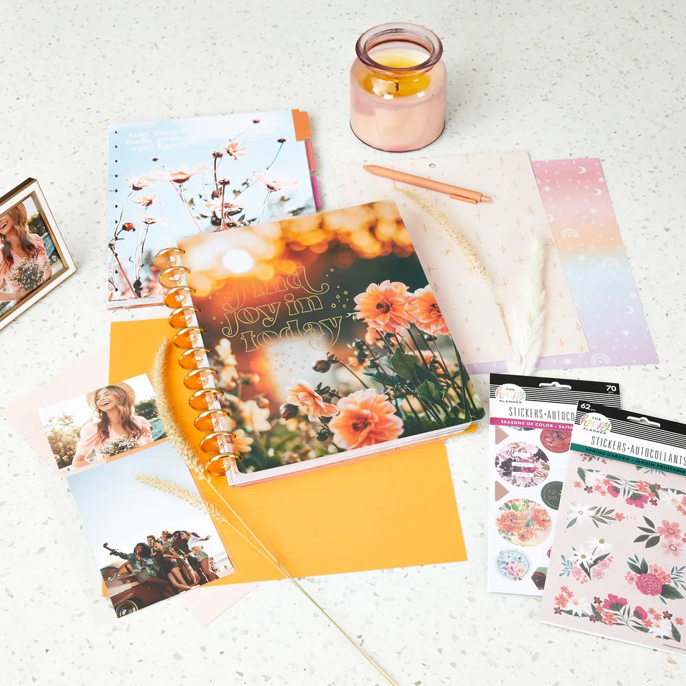 Happy Planner Memory Keeping Big papier scrapbooking pré-perforé neutre