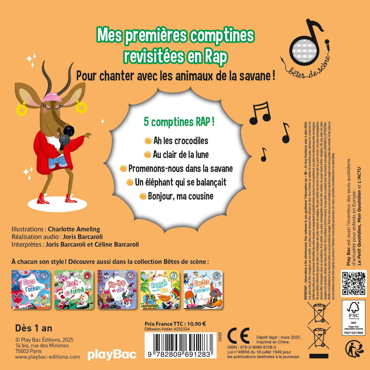 Bêtes de scène Rap dans la savane livre sonore 1 an rap