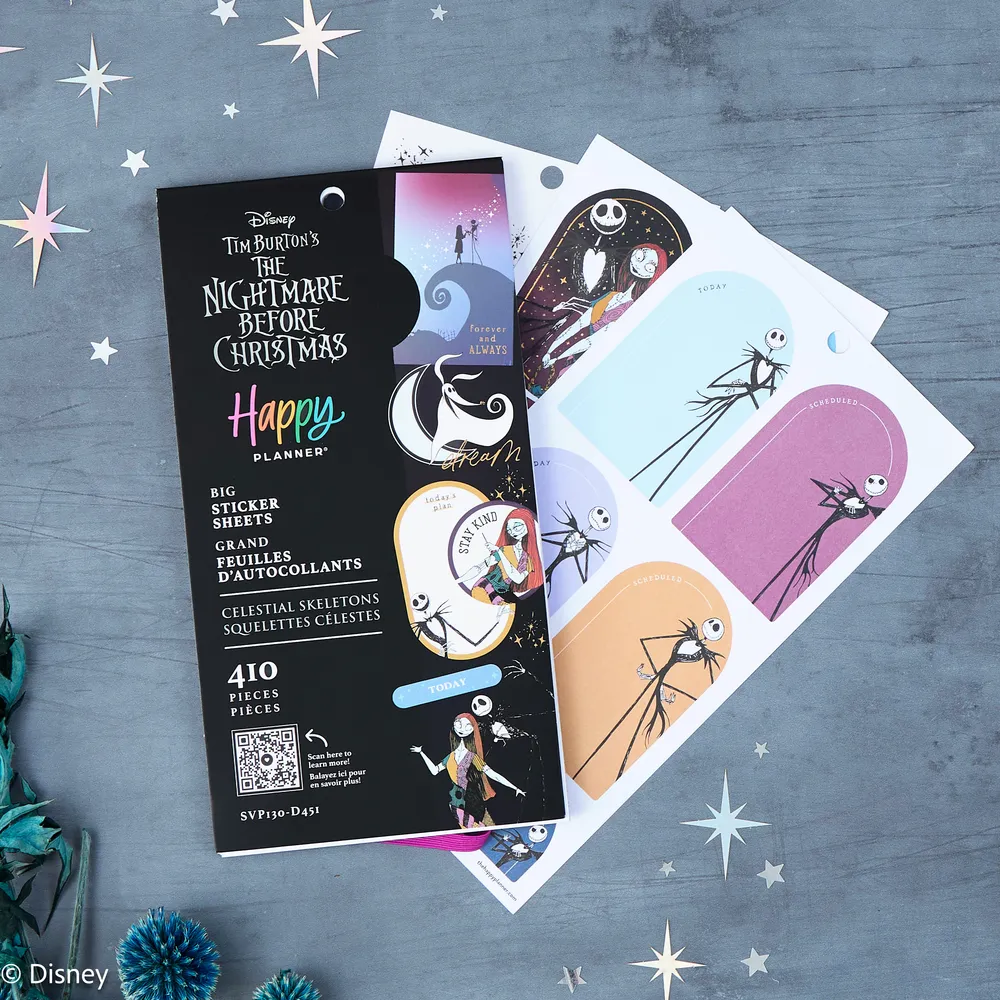 Happy Planner Disney Nightmare Christmas stickers Big 30 feuilles