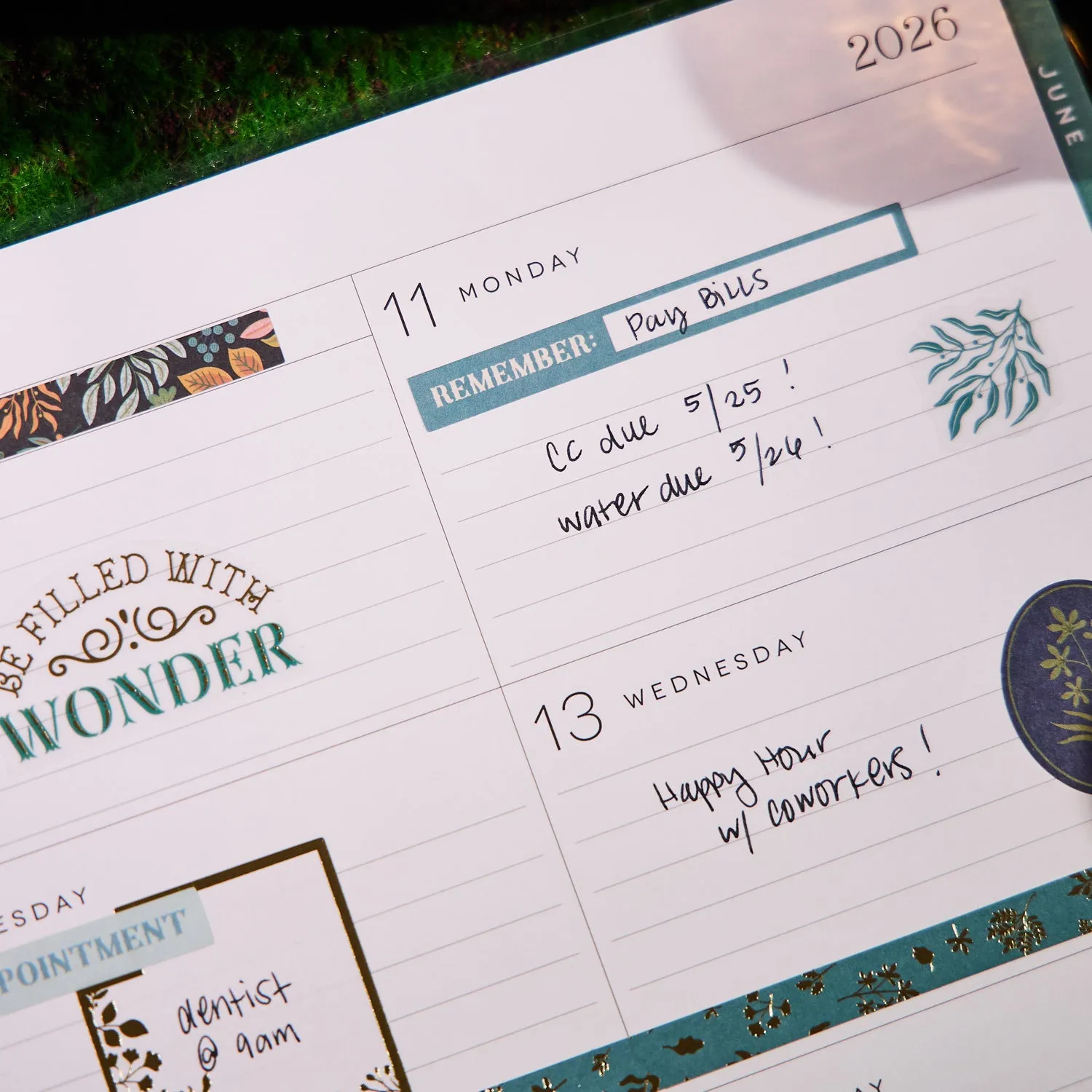 Happy Planner Herbarium agenda Big 2026 dashboard 12 mois