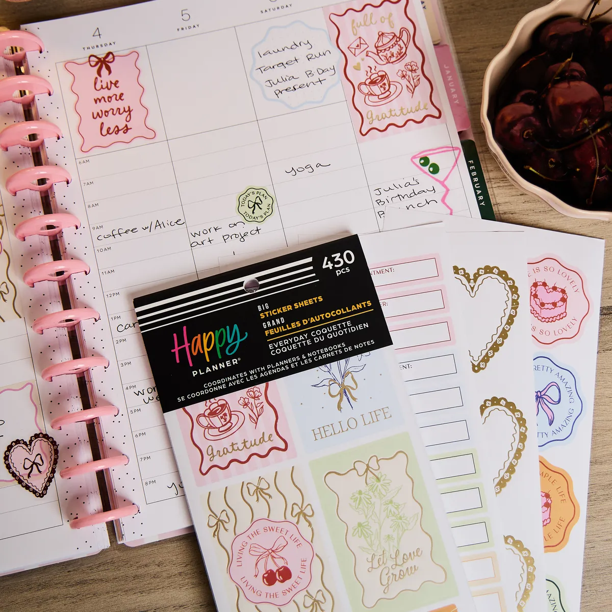 Happy Planner Everyday Coquette stickers Big 430 pièces