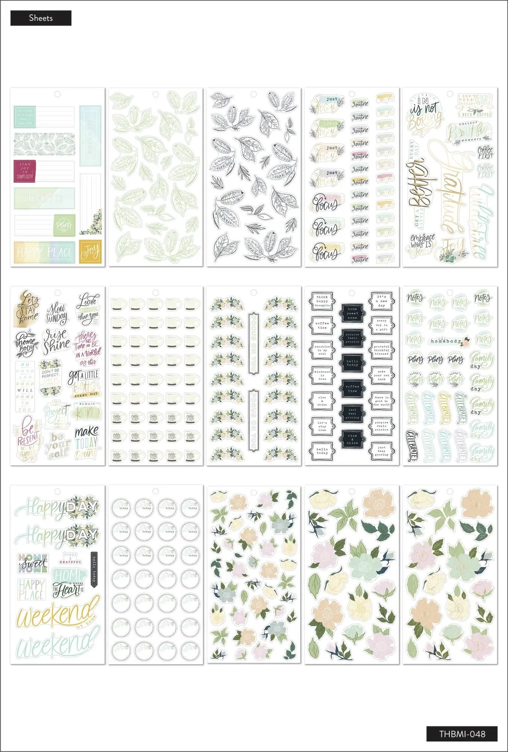 Happy Planner Homebody housse agenda zippée noire + stickers