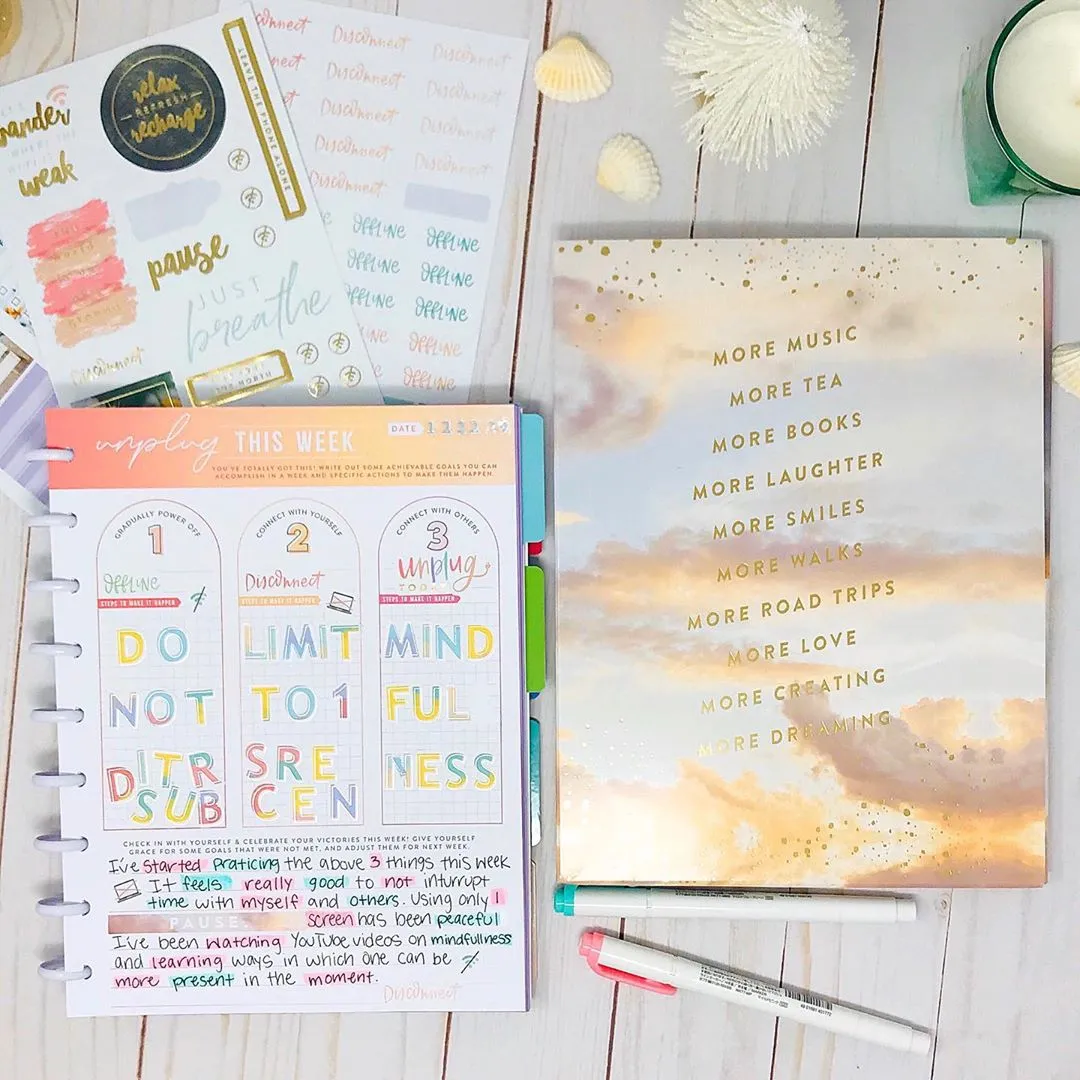 Happy Planner Digital Detox Classic kit agenda pause digitale