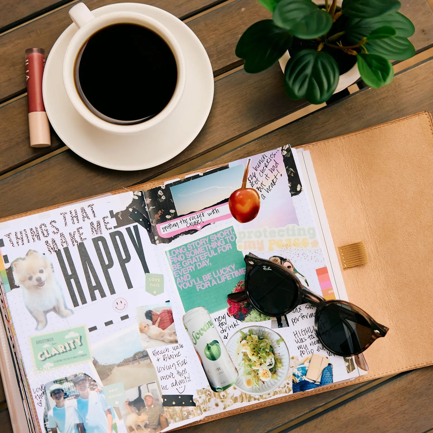 Happy Planner Camel folio planificateur A5 cuir vegan