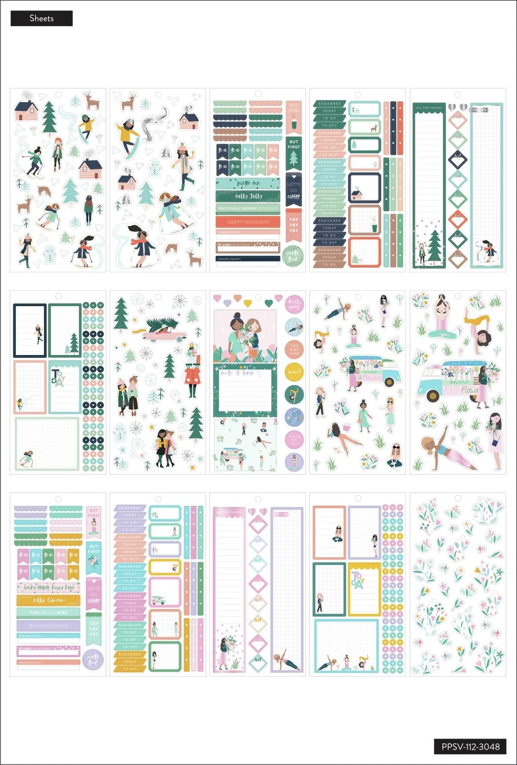 Happy Planner Squad Life stickers Value Pack 1029 pcs