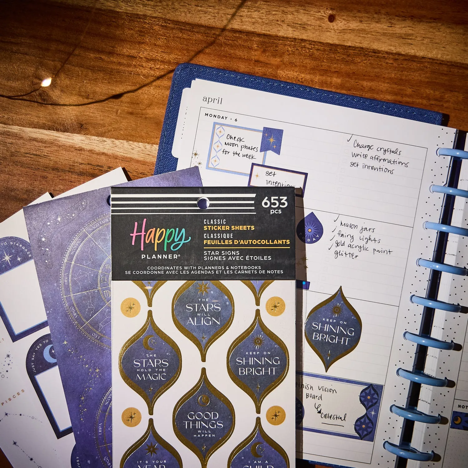 Happy Planner Star Signs stickers agenda 653 autocollants