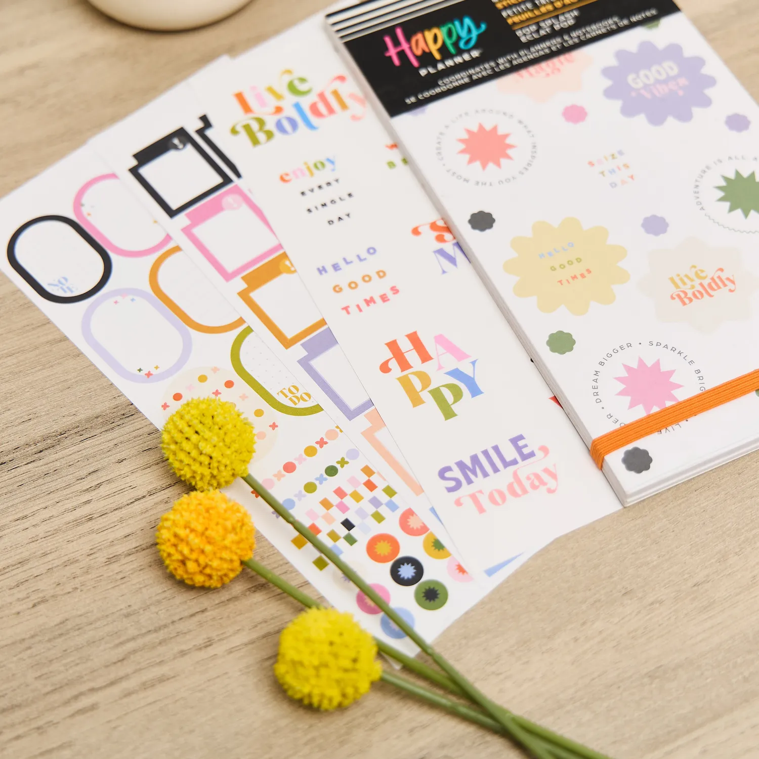 Happy Planner Mini Pop Splash stickers 822 pièces valeur