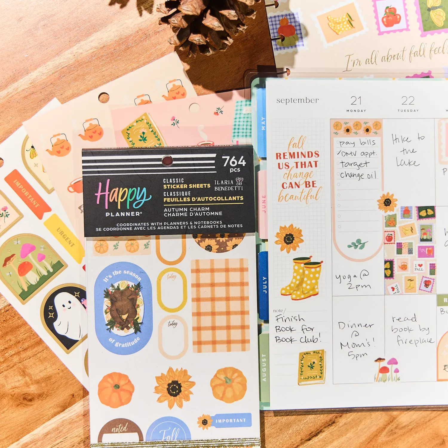 Me & my big ideas Autumn Charm autocollants Value Pack 764
