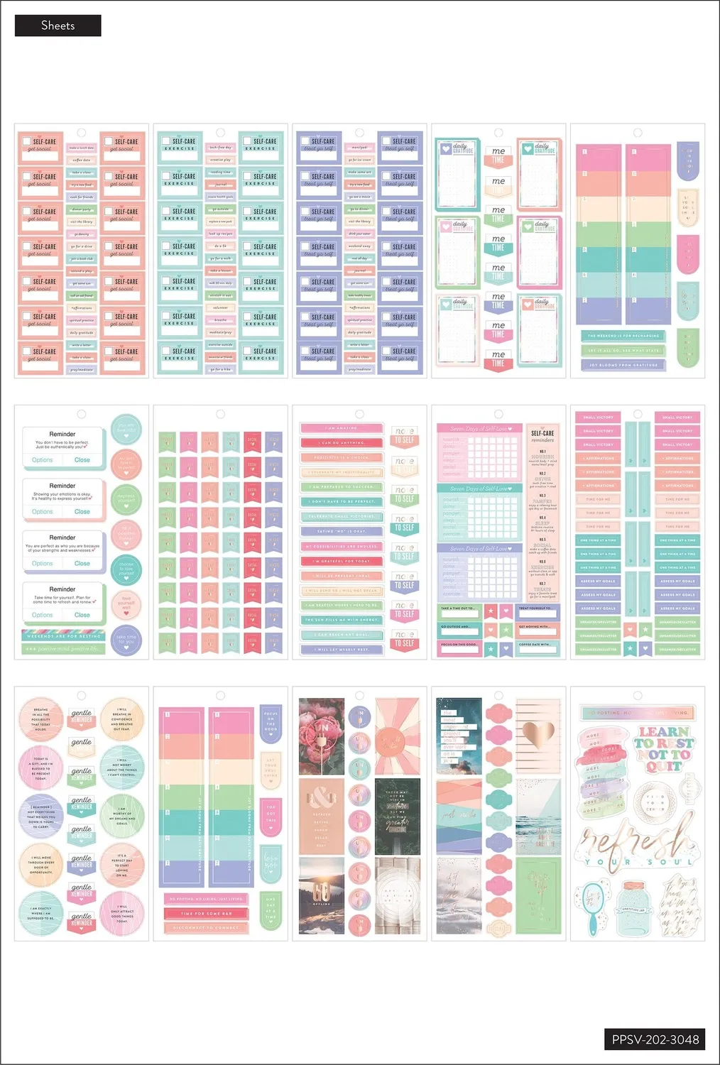 Happy Planner Mood Tracker stickers santé mentale 689 stickers