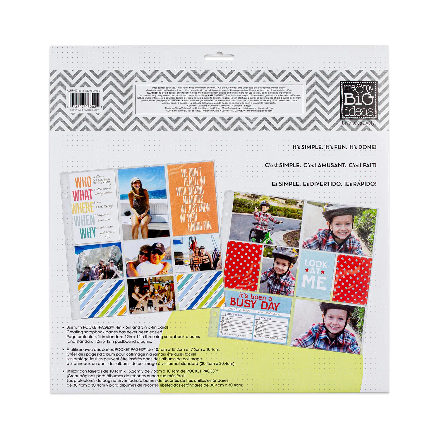 Happy Planner Pocket Pages protège-pages 30x30 lot de 12