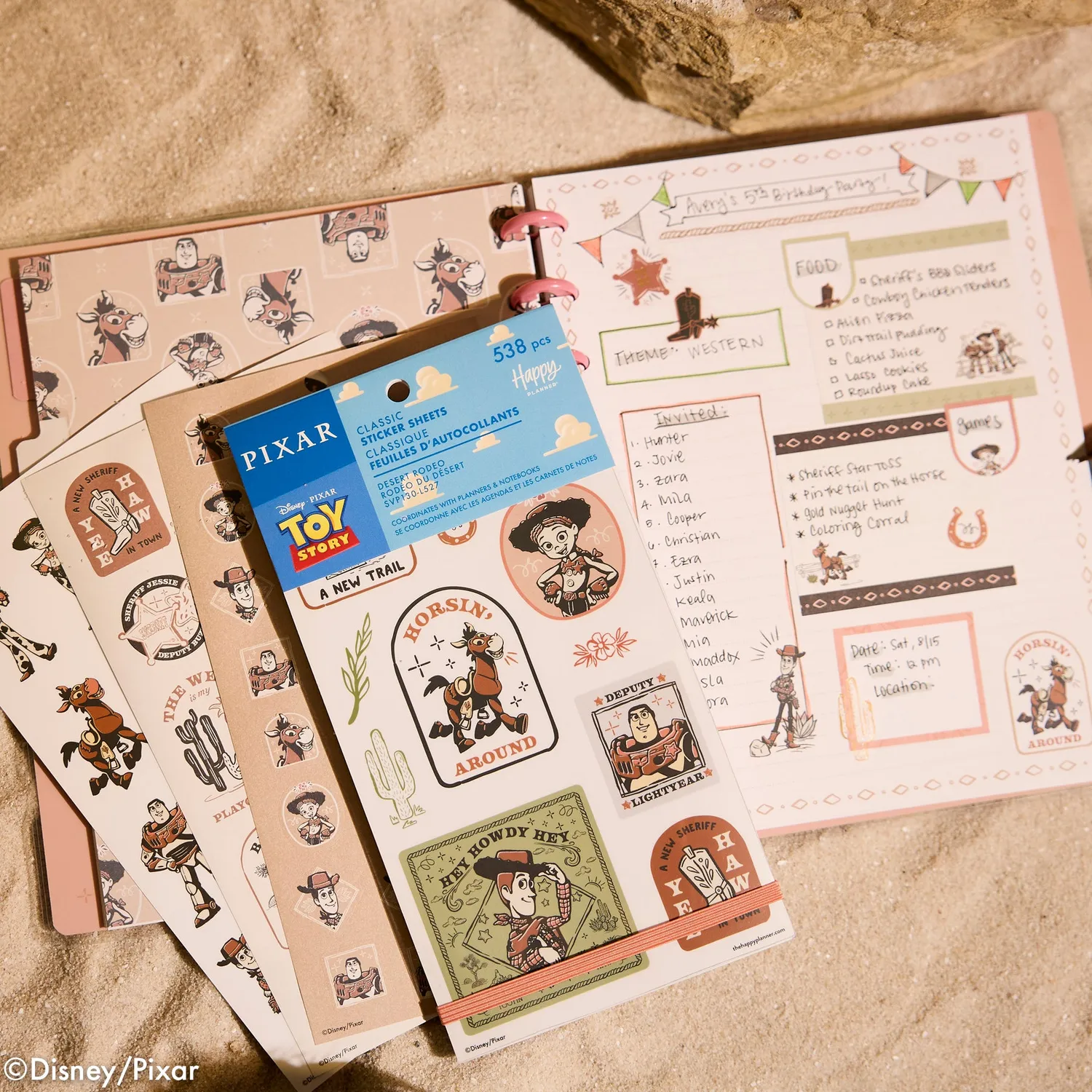 Happy Planner Toy Story Desert Rodeo stickers 30 planches