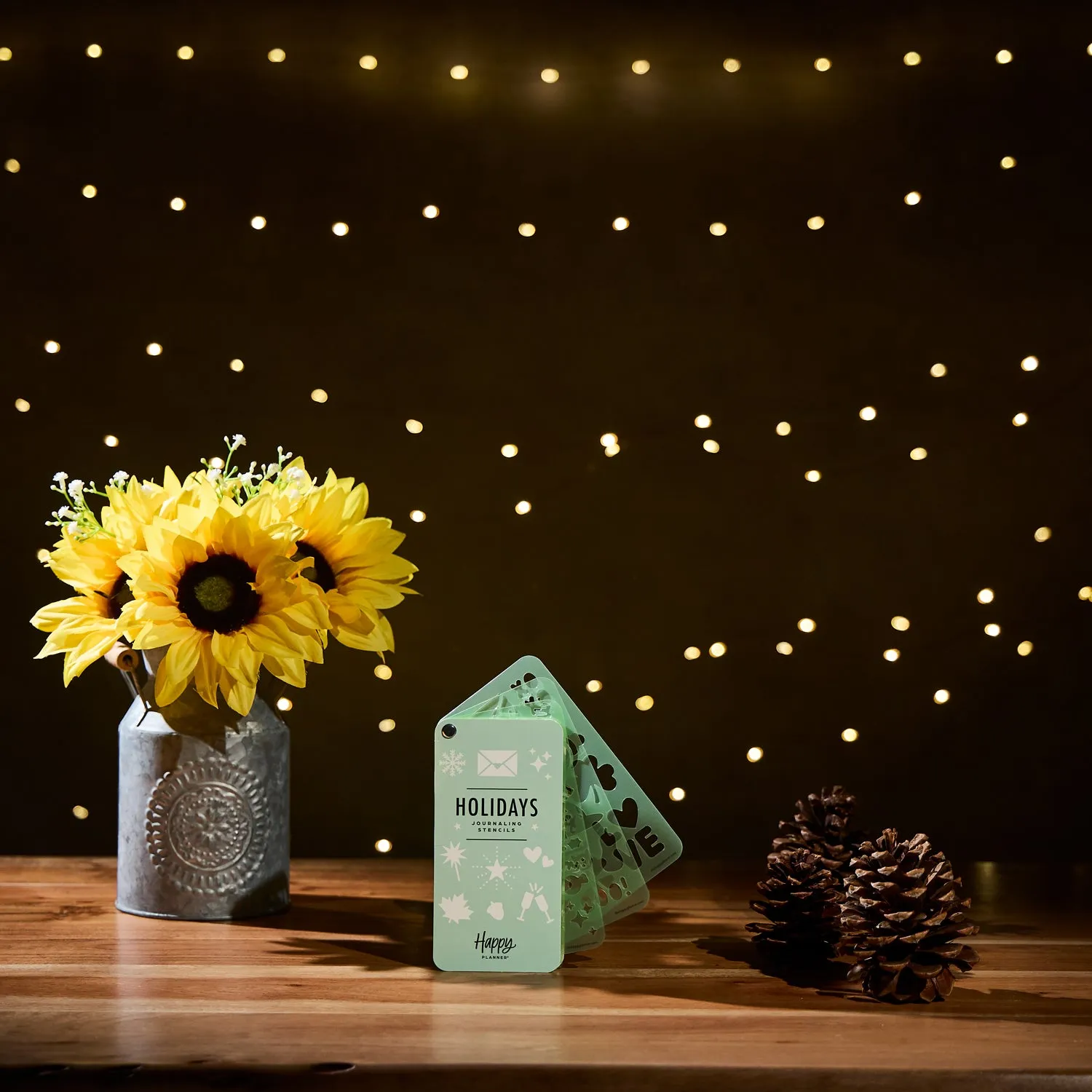 Happy Planner Holidays pochoirs éventail 5 feuilles fêtes