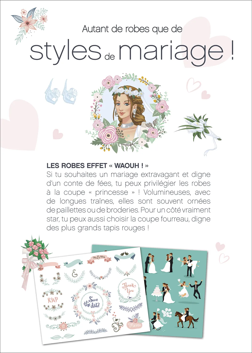 Frigobloc Je crée ma mode Robes de mariées carnet créatif stickers