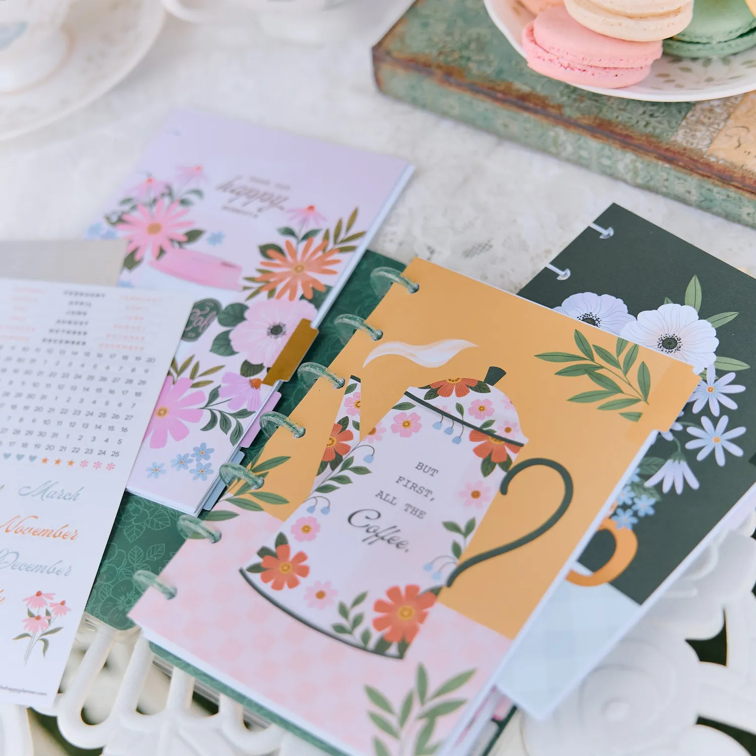 Happy Planner Petal Press recharge Mini 6 mois dashboard