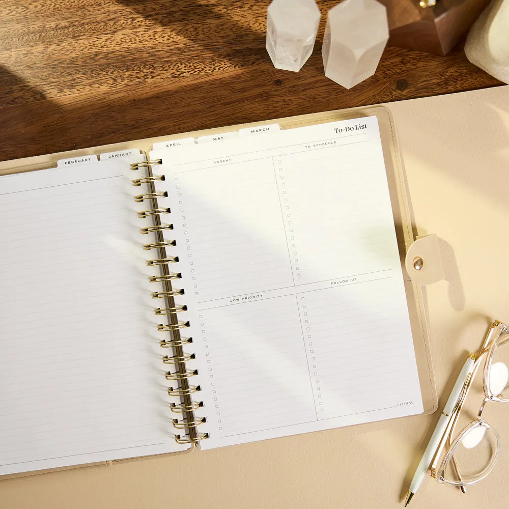 Happy Planner Citrine Mocha agenda spirale 2027 Classic 12 mois