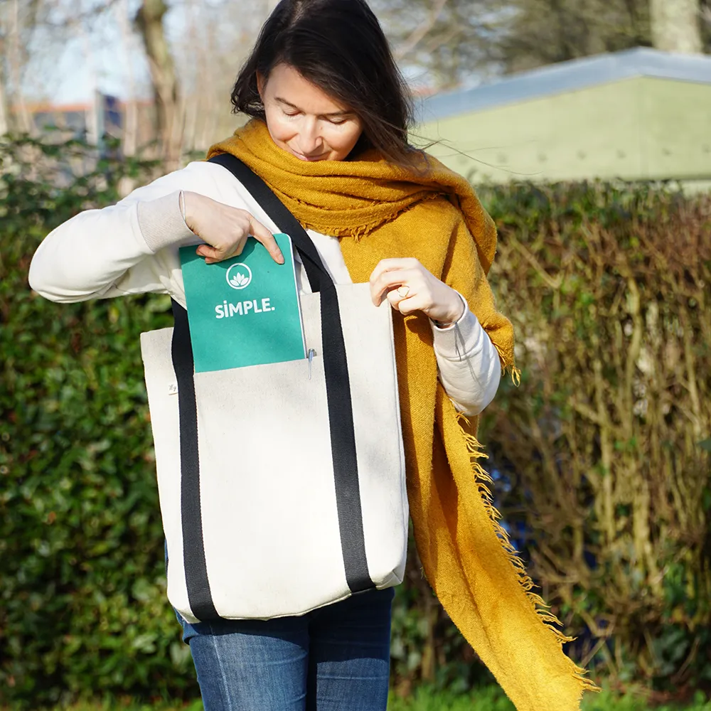 My365 Tote bag chanvre et coton sac textile naturel