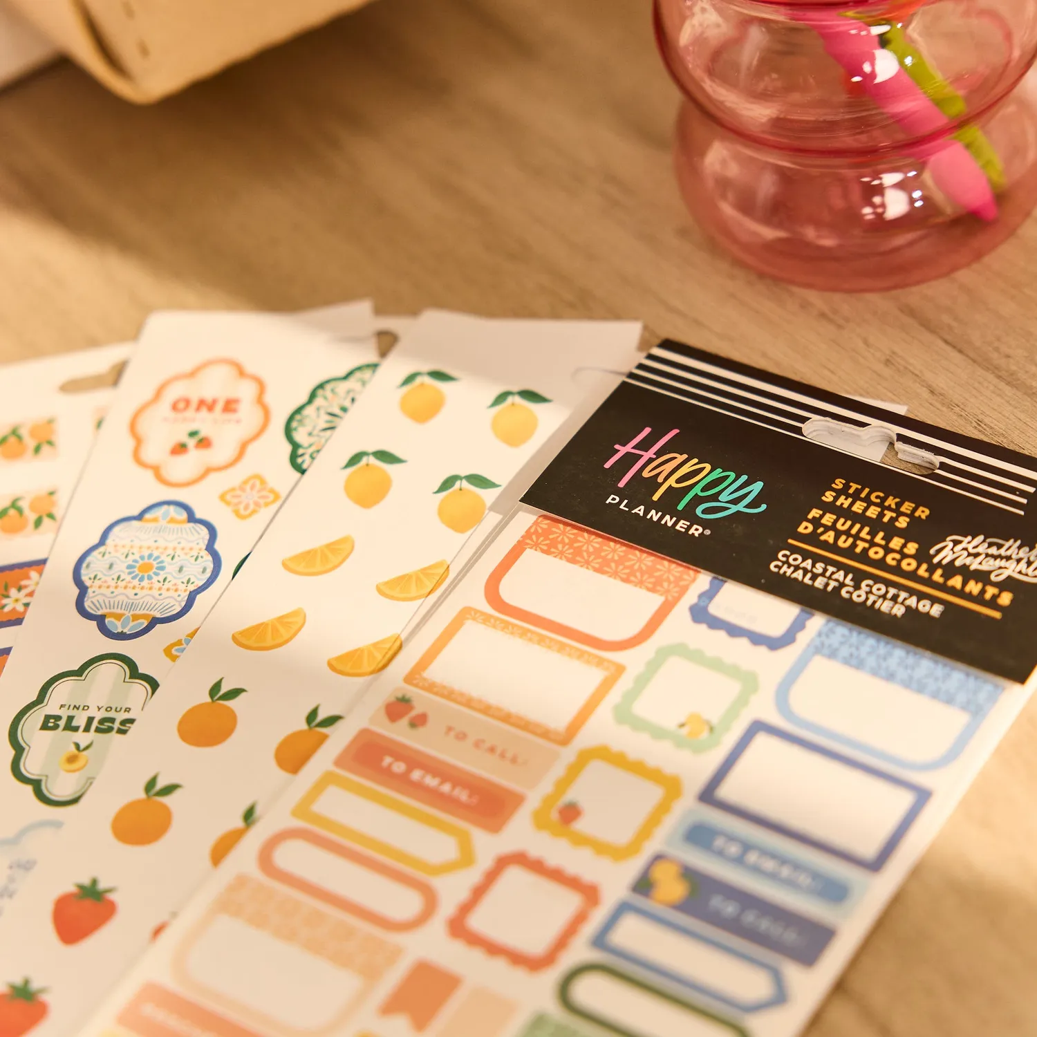 Happy Planner Coastal Cottage stickers 10 feuilles agrumes