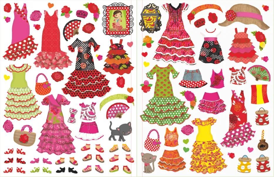 Frigobloc Minimiki Danses du monde stickers robes ballet