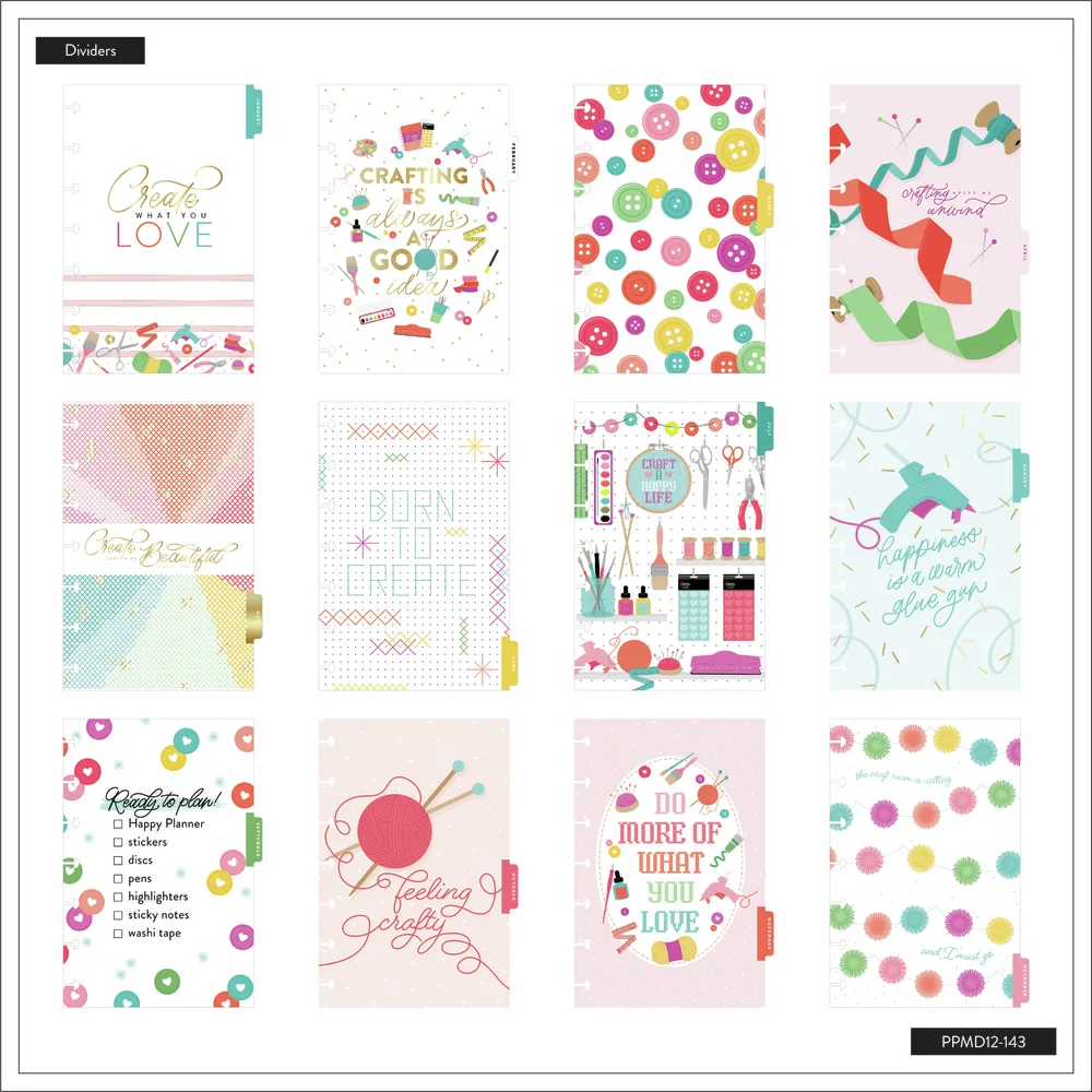 Happy Planner Miss Maker Mini Dashboard agenda daté 2024