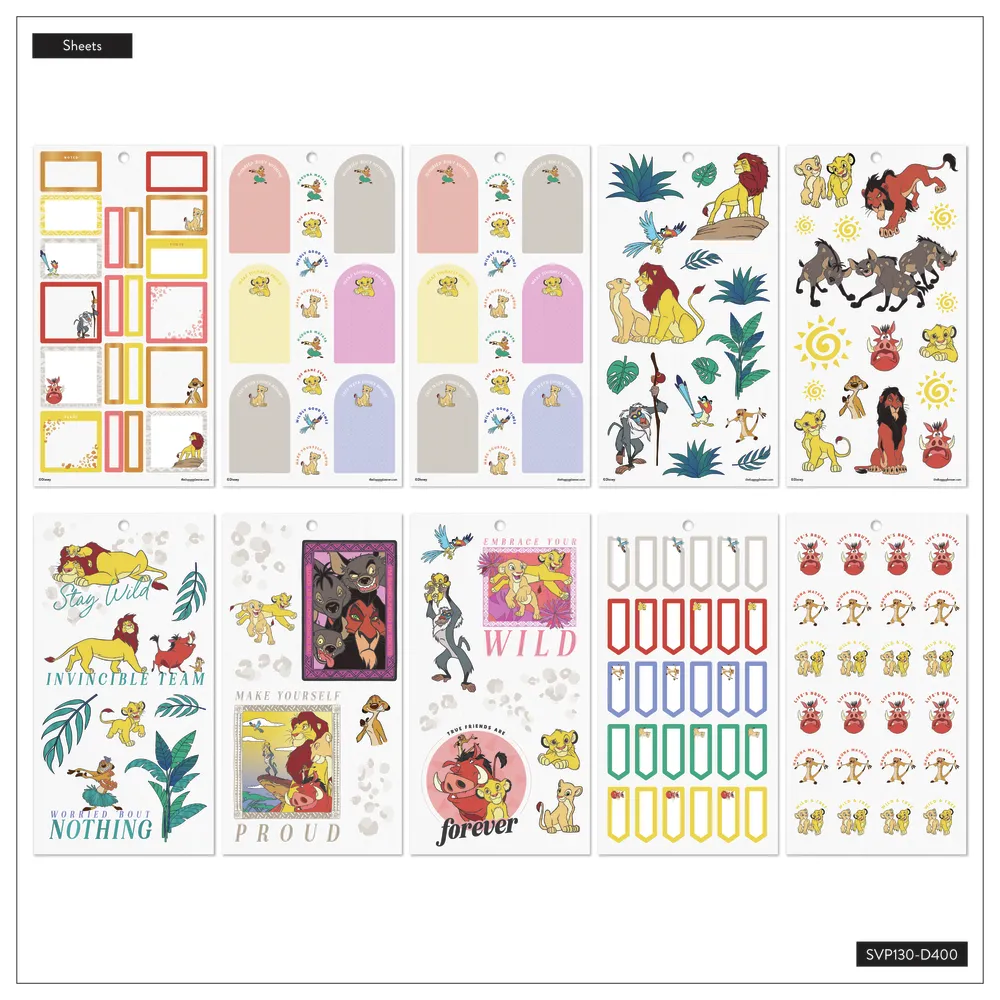 Happy Planner Roi Lion Embrace Your Wild stickers 559 Disney