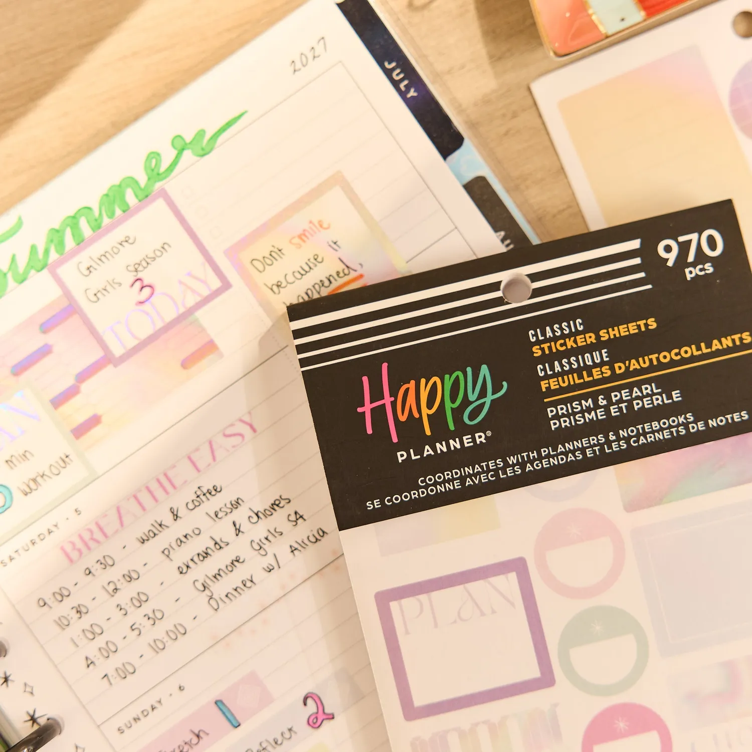 Happy Planner Prism & Pearl Value Pack autocollants 30 feuilles